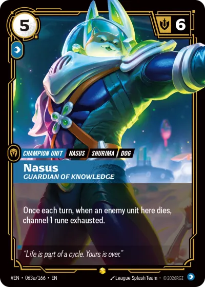 Nasus, Guardian of Knowledge - Riftbound TCG card