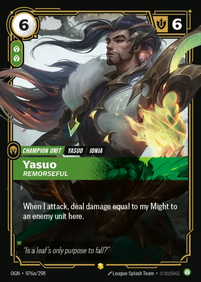 Yasuo, Remorseful