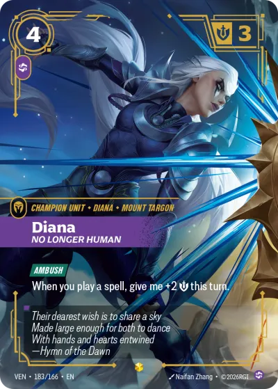 Diana, No Longer Human - Riftbound TCG card