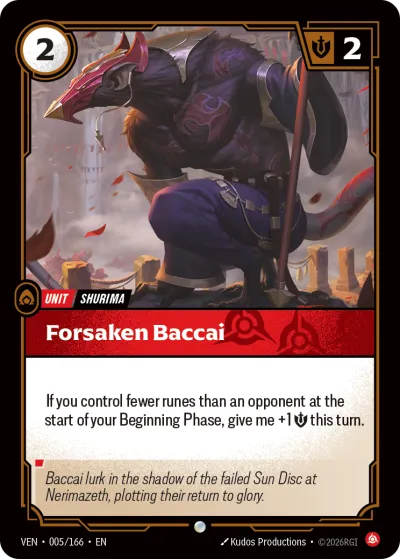 Forsaken Baccai - Riftbound TCG card