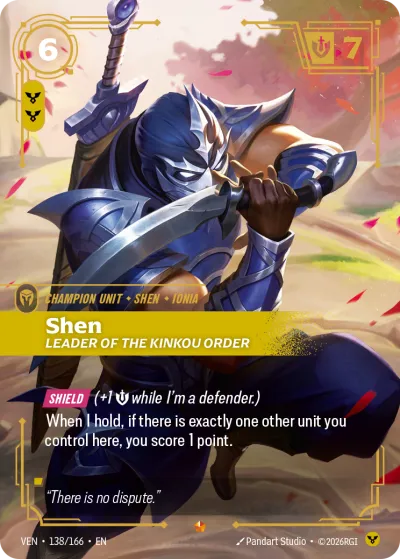 Shen, Leader of the Kinkou Order - Riftbound TCG card
