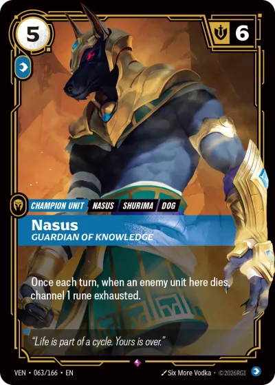 Nasus, Guardian of Knowledge - Riftbound TCG card