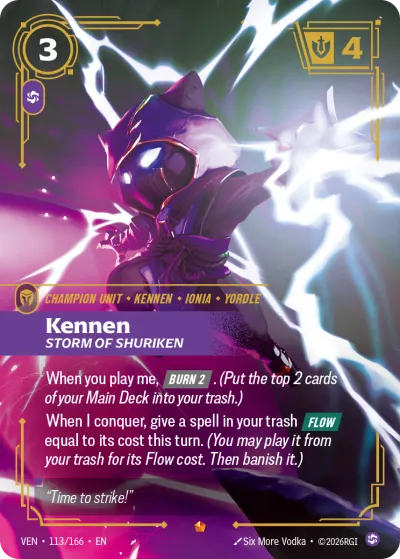 Kennen, Storm of Shuriken - Riftbound TCG card