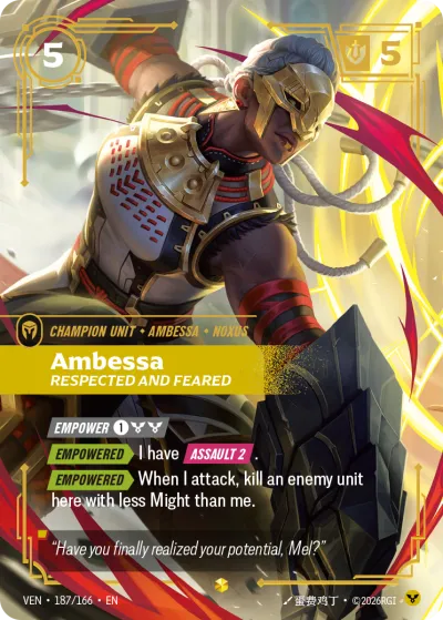 Ambessa, Respected and Feared - Riftbound TCG card