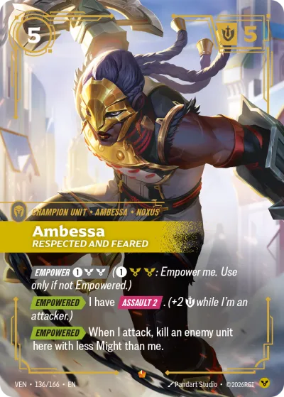 Ambessa, Respected and Feared - Riftbound TCG card
