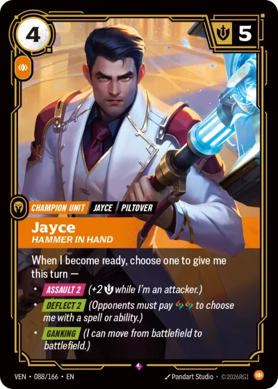 Jayce, Hammer in Hand - Riftbound TCG card