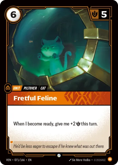 Fretful Feline - Riftbound TCG card