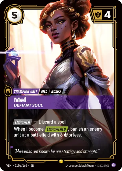 Mel, Defiant Soul - Riftbound TCG card