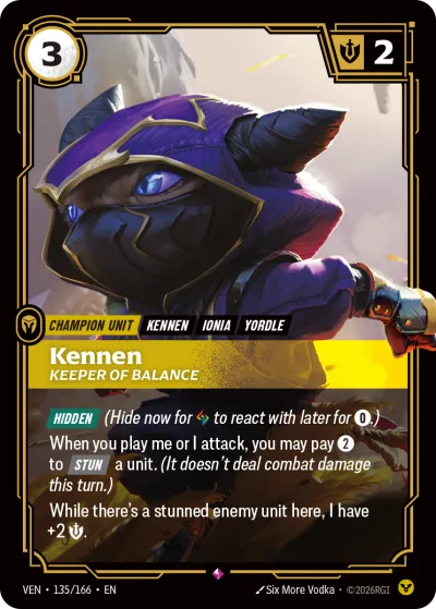 Kennen, Keeper of Balance - Riftbound TCG card