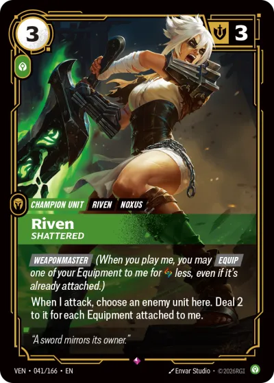 Riven, Shattered - Riftbound TCG card