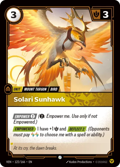 Solari Sunhawk - Riftbound TCG card