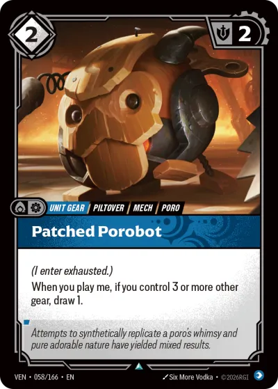 Patched Porobot - Riftbound TCG card