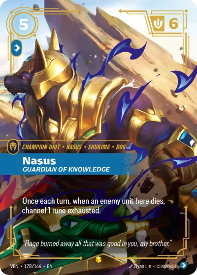 Nasus, Guardian of Knowledge - Riftbound TCG card