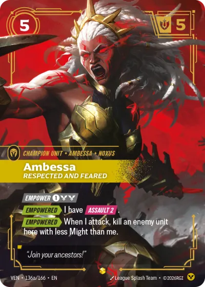 Ambessa, Respected and Feared - Riftbound TCG card