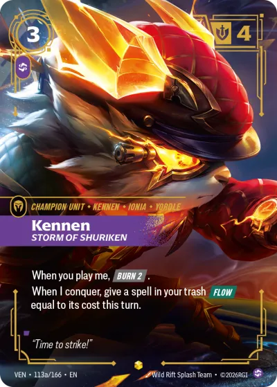 Kennen, Storm of Shuriken - Riftbound TCG card